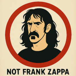 A no entry sign indicating that we're talking about the Zappa Python library, not Frank Zappa